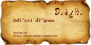 Dóczi Ágnes névjegykártya